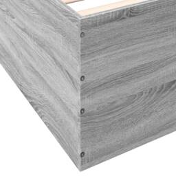 Berkfield Home Bed Frame without Mattress Grey Sonoma 75x190 cm Small Single - thumbnail 8
