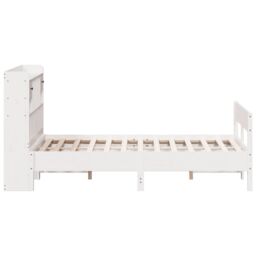 Berkfield Home Bookcase Bed without Mattress White 140x190cm Solid Wood Pine - Size: 140x190 cm - thumbnail 5