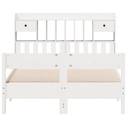 Berkfield Home Bookcase Bed without Mattress White 140x190cm Solid Wood Pine - Size: 140x190 cm - thumbnail 4