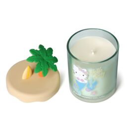 Hello Kitty Pina Colada Scented Candle - Seasons Collection, 3D Lid, Jar in Blue - Size: Medium - thumbnail 5