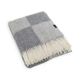Native Natural Checkerboard Grey Wool Blanket - Size: Large - thumbnail 3