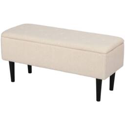 STILVORA Storage Ottoman with 47 L Storage in Cream - thumbnail 5