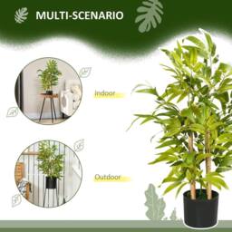 NESTLUNE 2 PCs Potted Artificial Plants Bamboo Tree in Green - Size: 100 cm x 15 cm - thumbnail 6