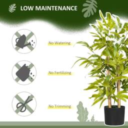 NESTLUNE 2 PCs Potted Artificial Plants Bamboo Tree in Green - Size: 100 cm x 15 cm - thumbnail 3