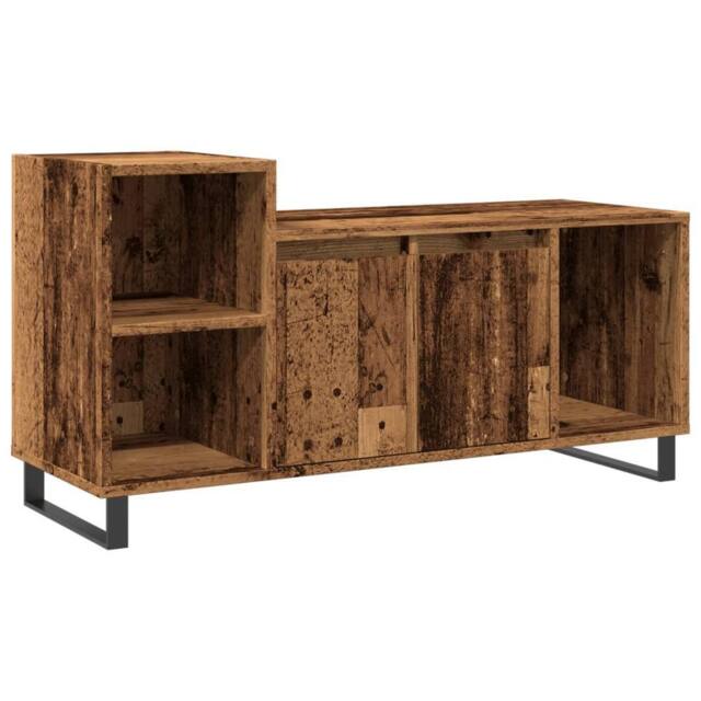 Berkfield Home TV Cabinet Old Wood 100x35x55 cm Engineered Wood in Brown - Size: 100 x 35 x 55 cm - image 1