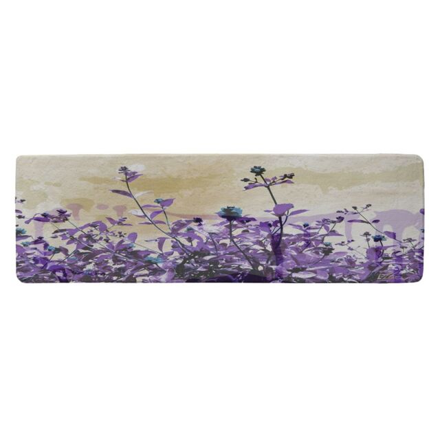 Benjamin Tate Design Purple Flowers Runner Rug in Natural - Size: 67 cm x 230 cm - image 1