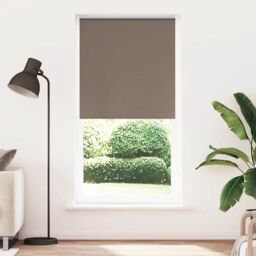 Berkfield Home Roller Blind Blackout Coffee 105x210 cm Fabric Width 100.7 cm Polyester in Brown - thumbnail 1