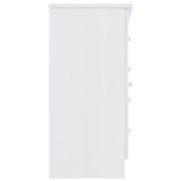 Berkfield Home Sideboard ALTA White 77x35x73 cm Solid Wood Pine - Size: 77 x 35 x 73 cm - thumbnail 5