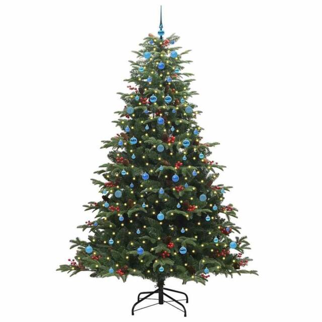 Berkfield Home Elegant Artificial Christmas Tree with 300 LEDs with Stand Green - image 1