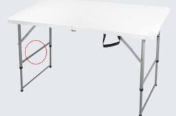 House of Home Folding Table 4ft Heavy Duty Plastic Camping Picnic Portable Banquet BBQ Tables in White - thumbnail 7