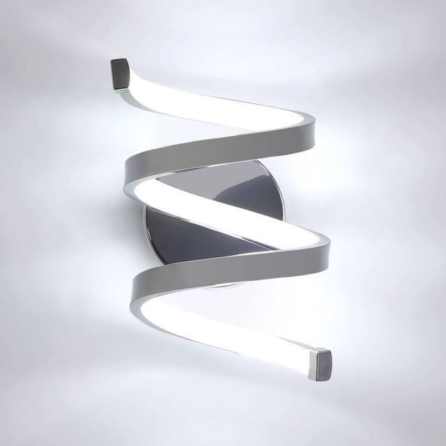 Pheashine Modern wall lamp, White light 6500K, Chrome 20cm long Indoor Use in Metallic Silver - image 1