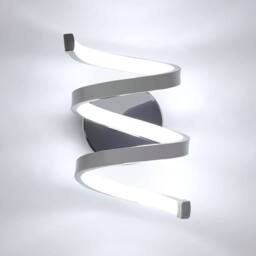 Pheashine Modern wall lamp, White light 6500K, Chrome 20cm long Indoor Use in Metallic Silver - thumbnail 1