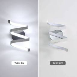 Pheashine Modern wall lamp, White light 6500K, Chrome 20cm long Indoor Use in Metallic Silver - thumbnail 4