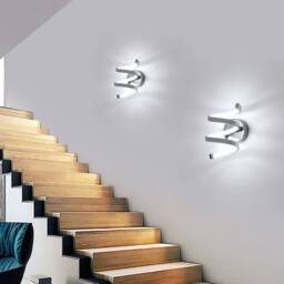 Pheashine Modern wall lamp, White light 6500K, Chrome 20cm long Indoor Use in Metallic Silver - thumbnail 7