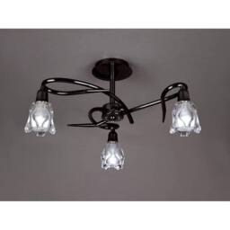 Netlighting Amel Ceiling 3 Light L1SGU10 Black Chrome - thumbnail 2