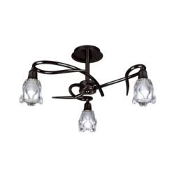 Netlighting Amel Ceiling 3 Light L1SGU10 Black Chrome