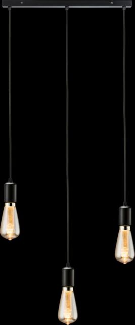 Netlighting Knightsbridge CALLA 230V E27 Contemporary 3 Light Bar Pendant Matt Black CALCO3BMB - image 1