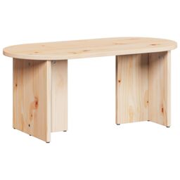 Berkfield Home Coffee Table Natural 80 x 39.5 x 35 cm Solid pine wood in Brown - thumbnail 7