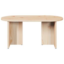 Berkfield Home Coffee Table Natural 80 x 39.5 x 35 cm Solid pine wood in Brown - thumbnail 5