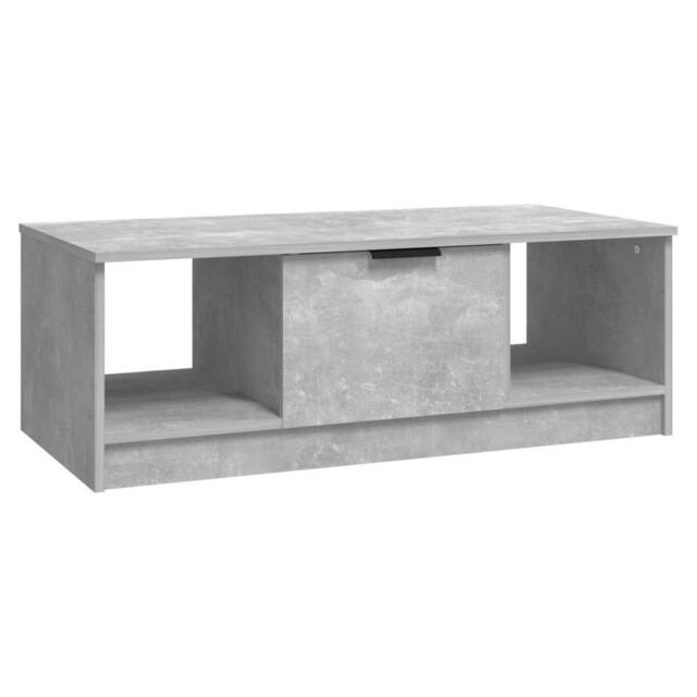 Berkfield Home Coffee Table Concrete Grey 102x50x36 cm Engineered Wood - Size: 102 x 50 x 36 cm - image 1