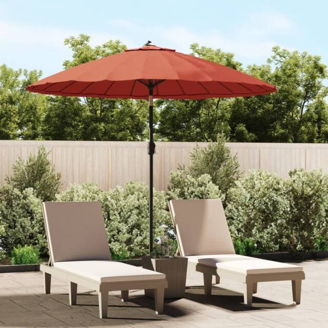 Berkfield Home Garden Parasol with Aluminium Pole 270 cm Terracotta in Brown - image 1