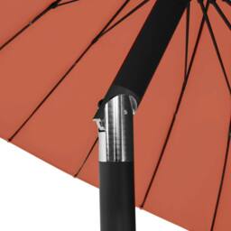 Berkfield Home Garden Parasol with Aluminium Pole 270 cm Terracotta in Brown - thumbnail 6