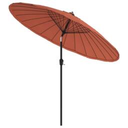 Berkfield Home Garden Parasol with Aluminium Pole 270 cm Terracotta in Brown - thumbnail 3