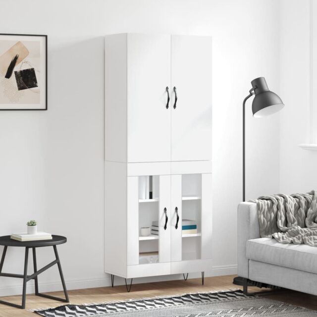 Berkfield Home Highboard White 69.5x34x180 cm Engineered Wood - image 1
