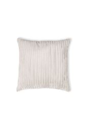 BHS Luxury Ribbon Velvet Cushion in Silver - Size: 45 cm x 45 cm - thumbnail 2