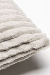 BHS Luxury Ribbon Velvet Cushion in Silver - Size: 45 cm x 45 cm - thumbnail 3