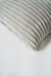 BHS Luxury Ribbon Velvet Cushion in Silver - Size: 45 cm x 45 cm - thumbnail 4