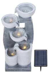Living and Home Solar Water Fountain for Garden and Outdoor Décor in Grey - thumbnail 1