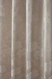 New Edge Blinds English Garden Lined Eyelet Jacquard Curtains in Cream - Size: 168 cm width x 137 cm drop
