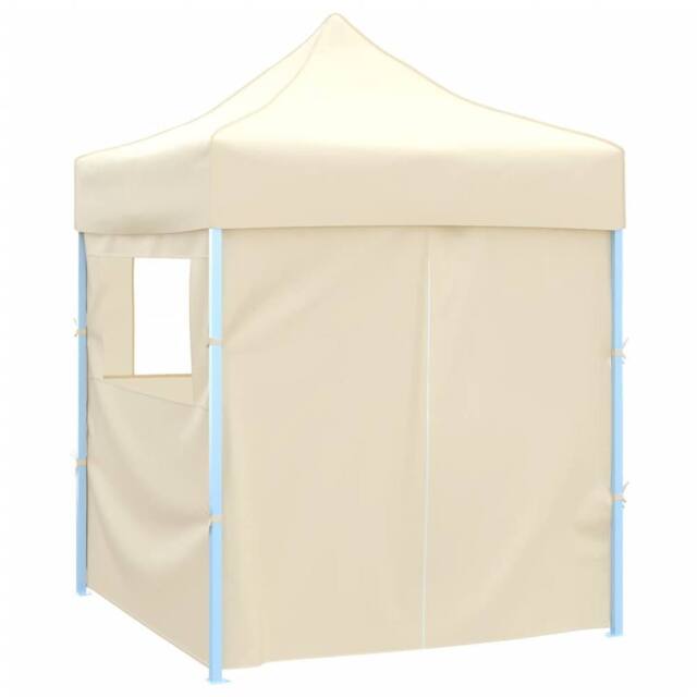Berkfield Home Professional Folding Party Tent with 4 Sidewalls 2x2 m Steel Cream in Beige - image 1