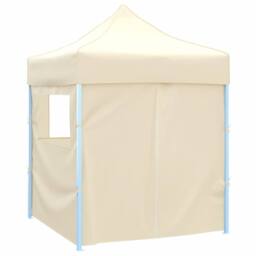 Berkfield Home Professional Folding Party Tent with 4 Sidewalls 2x2 m Steel Cream in Beige