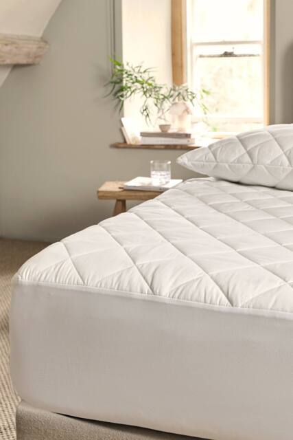 CHRISTY Classic Filled Microfibre Mattress Protector in White - Size: Single - image 1