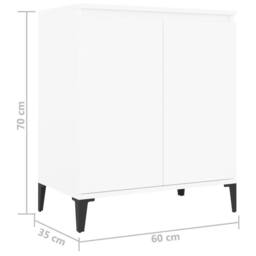 Berkfield Home Sideboard White 60x35x70 cm Engineered Wood - Size: 60 x 35 x 70 cm - thumbnail 7