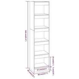 Berkfield Home Book Cabinet/Room Divider Concrete Grey 40x30x166 cm - Size: 40 x 30 x 166 cm - thumbnail 7