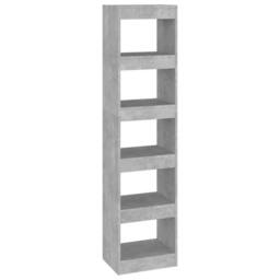 Berkfield Home Book Cabinet/Room Divider Concrete Grey 40x30x166 cm - Size: 40 x 30 x 166 cm - thumbnail 1