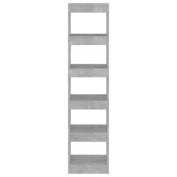 Berkfield Home Book Cabinet/Room Divider Concrete Grey 40x30x166 cm - Size: 40 x 30 x 166 cm - thumbnail 3