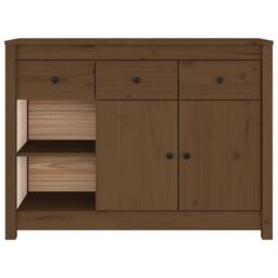Berkfield Home Sideboard Honey Brown 100x35x74 cm Solid Wood Pine - Size: 100 x 35 x 74 cm - thumbnail 6