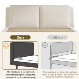 STILVORA 5ft Ottoman Bed Frame with Storage & Boucle in White - Size: King - thumbnail 8
