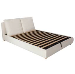 STILVORA 5ft Ottoman Bed Frame with Storage & Boucle in White - Size: King - thumbnail 6
