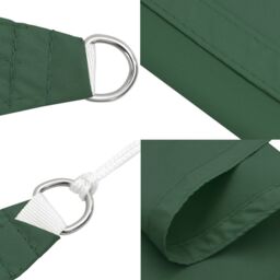 Berkfield Home Sunshade Sail Oxford Fabric Square 3x3 m Dark Green - thumbnail 6