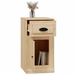 Berkfield Home Side Cabinet with Drawer Sonoma Oak 40x50x75 cm Engineered Wood in Brown - Size: 40 x 50 x 75 cm - thumbnail 5