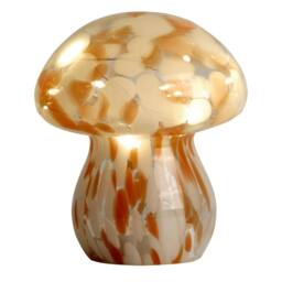 Lighting Collection Pixie LED Glass Mushroom Lamp - Coral in Orange - thumbnail 2