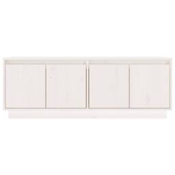 Berkfield Home TV Cabinet White 110x34x40 cm Solid Wood Pine - Size: 110 x 34 x 40 cm - thumbnail 5