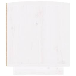 Berkfield Home TV Cabinet White 110x34x40 cm Solid Wood Pine - Size: 110 x 34 x 40 cm - thumbnail 7