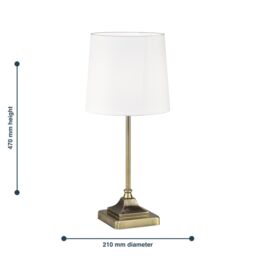 First Choice Lighting Aldersley - Antique Brass Lamp in Bronze - thumbnail 4