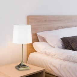 First Choice Lighting Aldersley - Antique Brass Lamp in Bronze - thumbnail 3